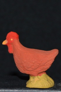poule rousse 6 cm
